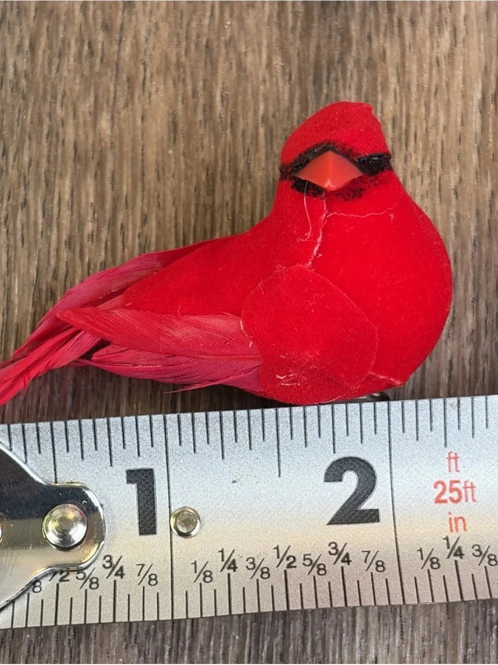 The product is a set of 12 mini cardinal birds